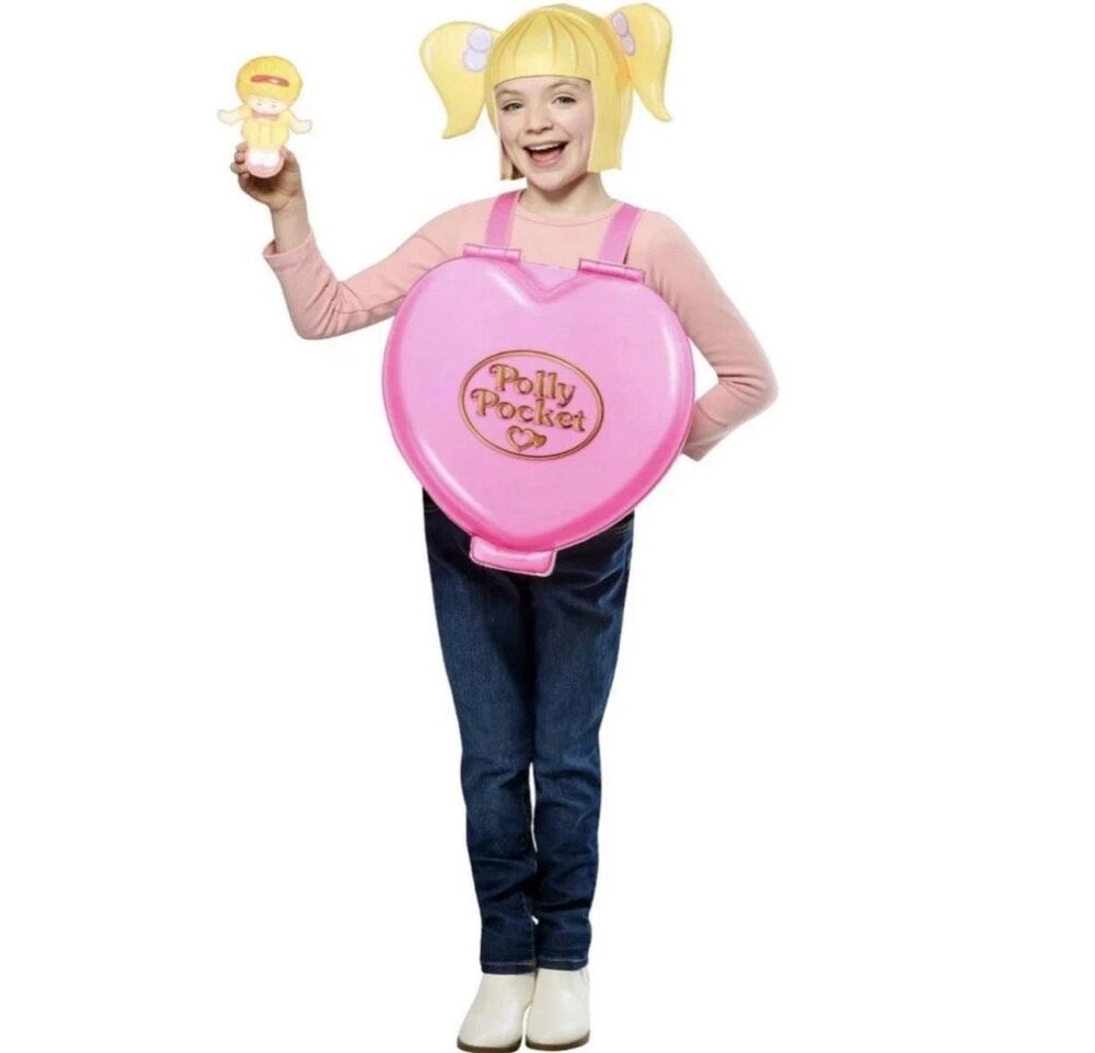 Polly Pocket 3 Piece Set Girls One Size Halloween Costume Rubies new retro 90s